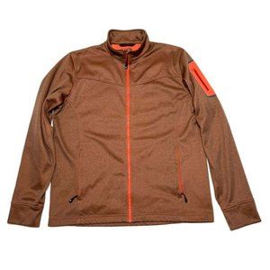 Cortazu Mens Fleece Jacket Full Zip Size XL Orange